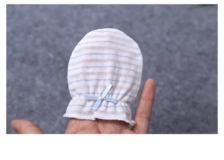 New Newborn Baby Anti-scratch Gloves Cotton Breathable Bamboo Fiber Foot Covers Baby Anti-scratch Gloves